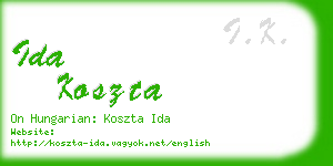 ida koszta business card